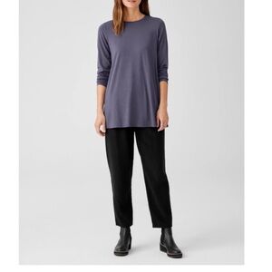 NEW Eileen Fisher Stretch Jersey Knit Long Sleeve Top in Twilight, Size XXS